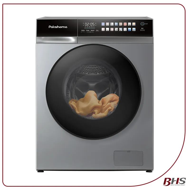ماشین لباسشویی 10 کیلویی تمام اتوماتیک اینوکس پاکشوما